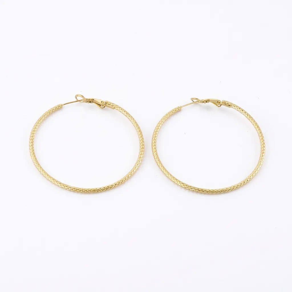Texturierte Creolen Aus Edelstahl Große Kreise Geometrischer Modeschmuck Für Damen Minimalistisch Hochglanzpoliert