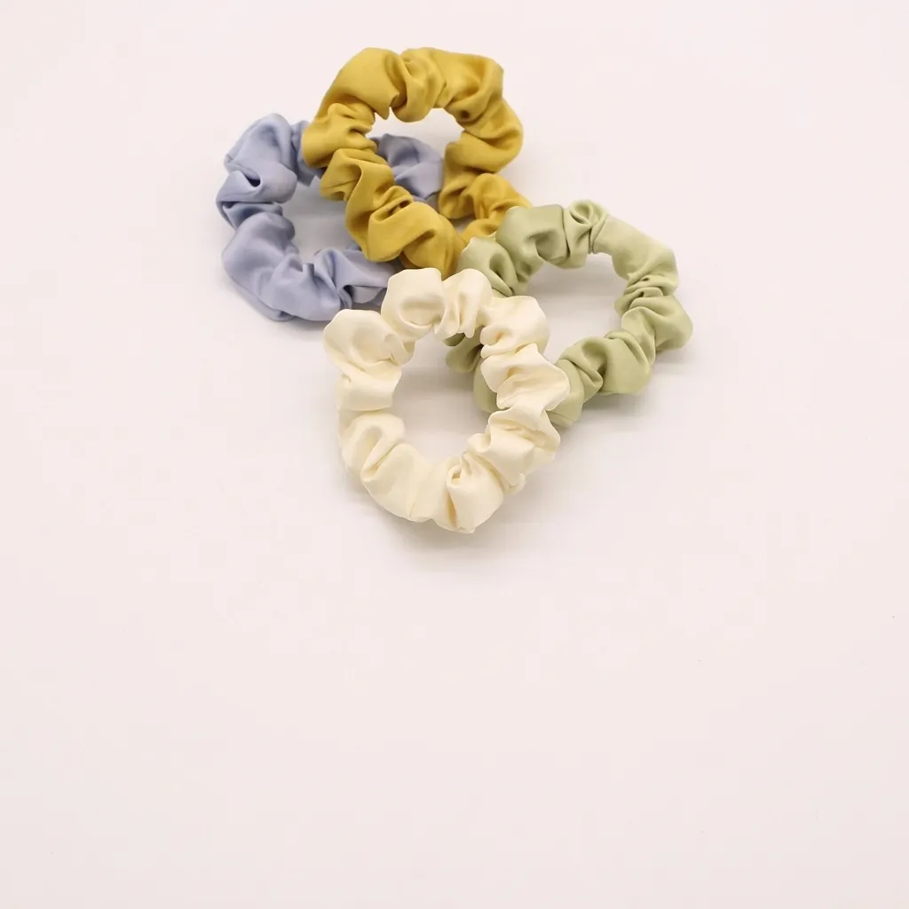 Scrunchie Oversize In Tessuto Satinato Elastici Per Capelli Fatti A Mano Per Donne Stile INS Retrò Semplice Accessori