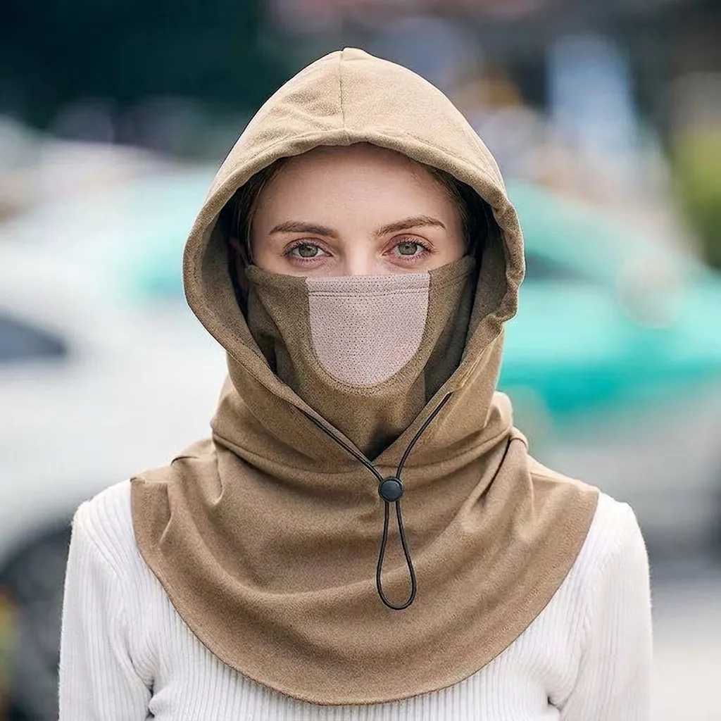 Windproof Winter Balaclava Face Mask Warm Polyester Fleece Hood With Breathable Mesh For Cycling Motorcycle Outdoor Sports