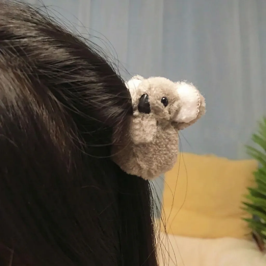 Cute Plush Koala Hair Clip Cartoon Animal Hair Claw Side Clip For Women Girls Sweet Hair Accessories