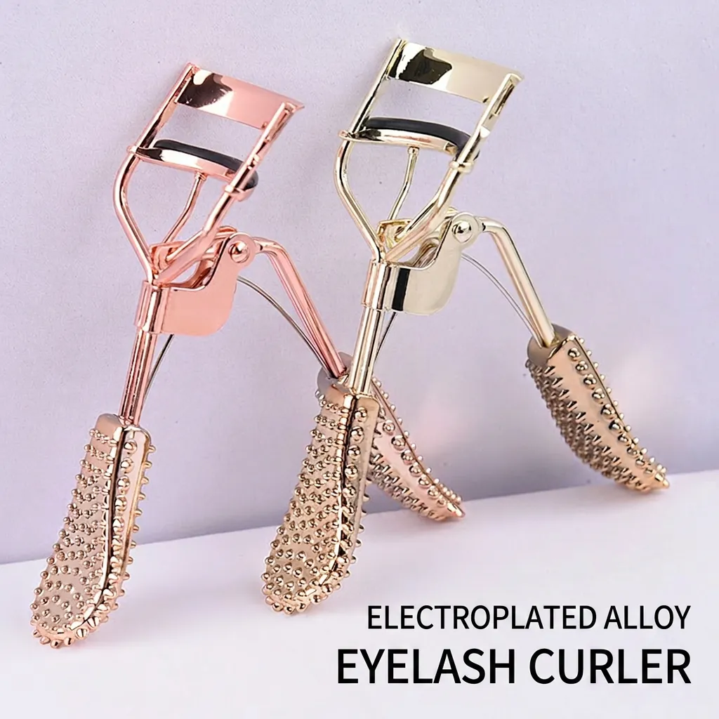 Eyelash Curler Professional Alloy Electroplated Eye Makeup Tool Natural Curling For Beginners Portable Beauty Accessory