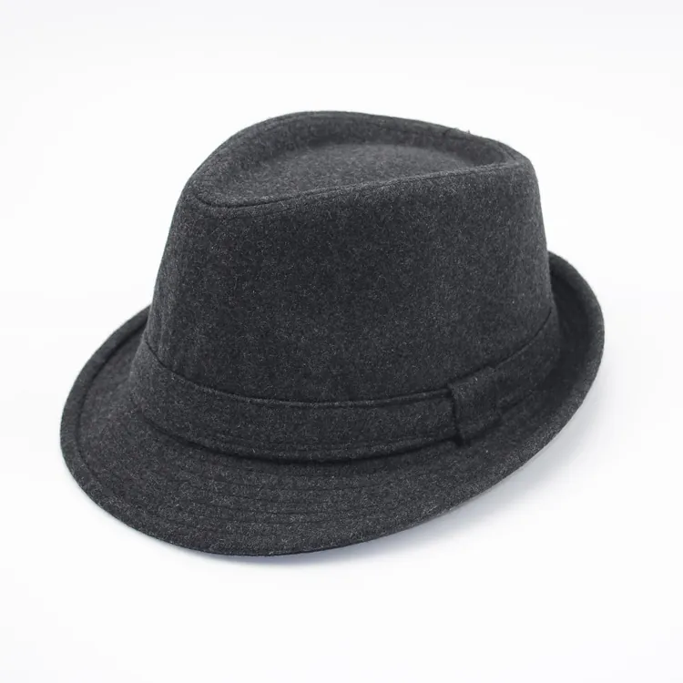 Classic British Style Woolen Fedora Hat For Men Women Vintage Jazz Hat With Leather Belt Short Brim Autumn Winter Casual Dress Hat