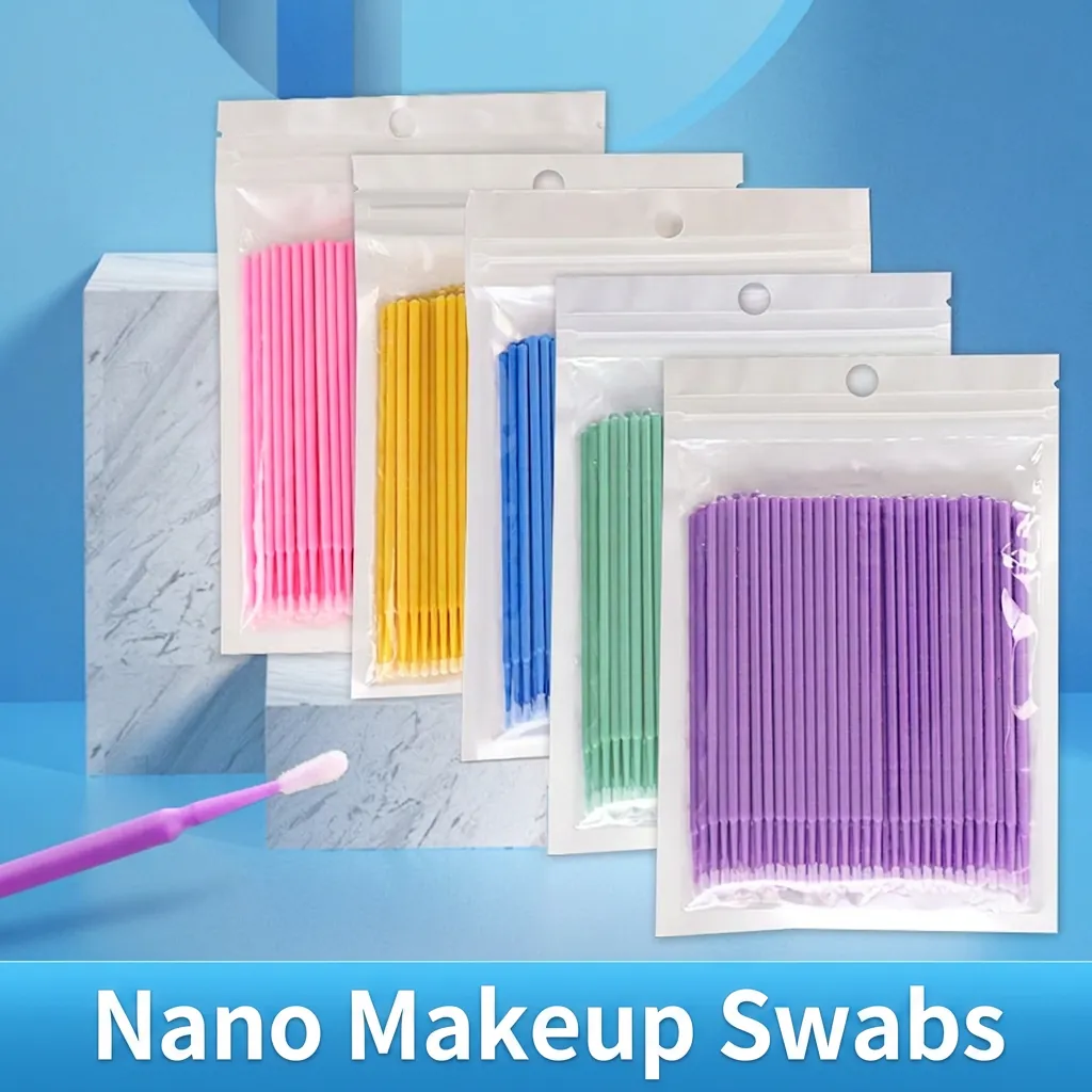 Micro Spazzole Usa E Getta Manico In Plastica Punta In Fibra Per Extension Ciglia Trucco Applicatore Di Precisione