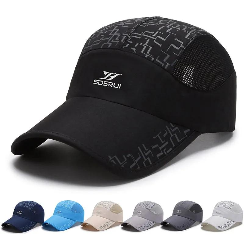 Baseball Cap Atmungsaktives Mesh Schnelltrocknend Outdoor Sonnenschutz Geometrisches Muster Verstellbarer Sporthut