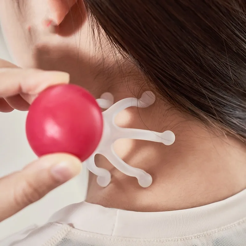 Head Scalp Massager PP PE TPR Relieve Fatigue Stress Relaxation Handheld Push Type Octopus Shape Portable Manual