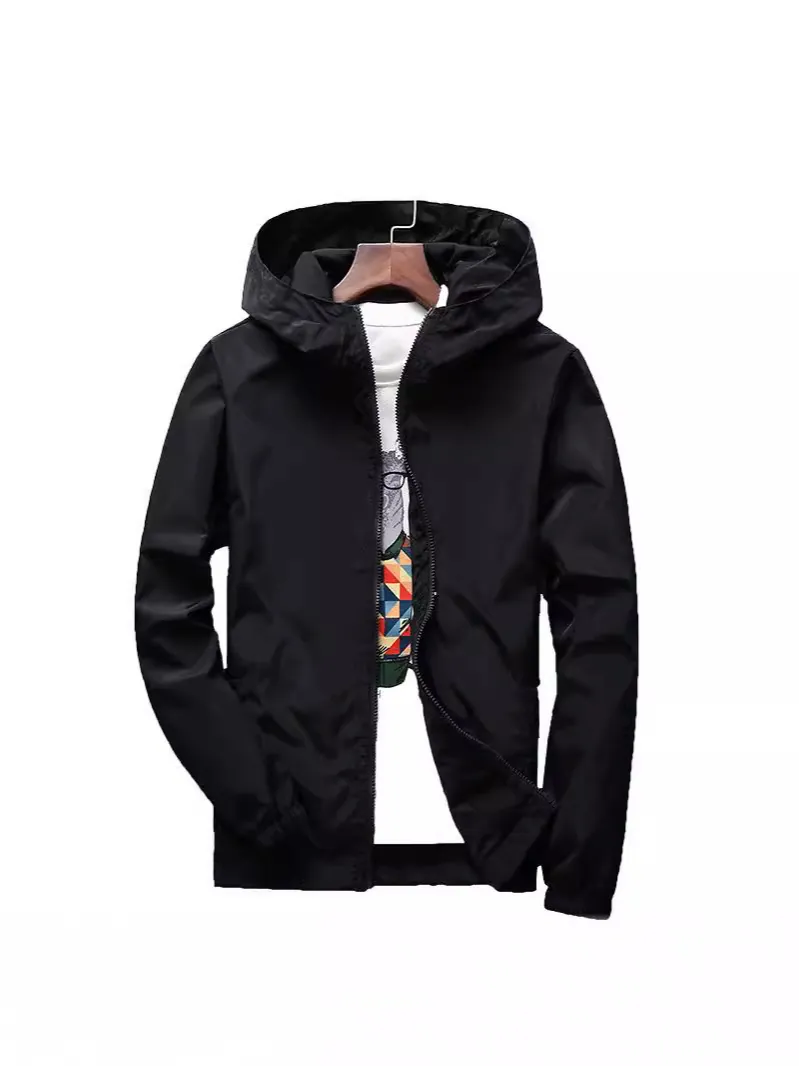 Giacca Con Cappuccio Da Uomo Leggera Antivento Impermeabile Casual Sportiva Capispalla Taglie Forti Giacca A Vento Cappotto