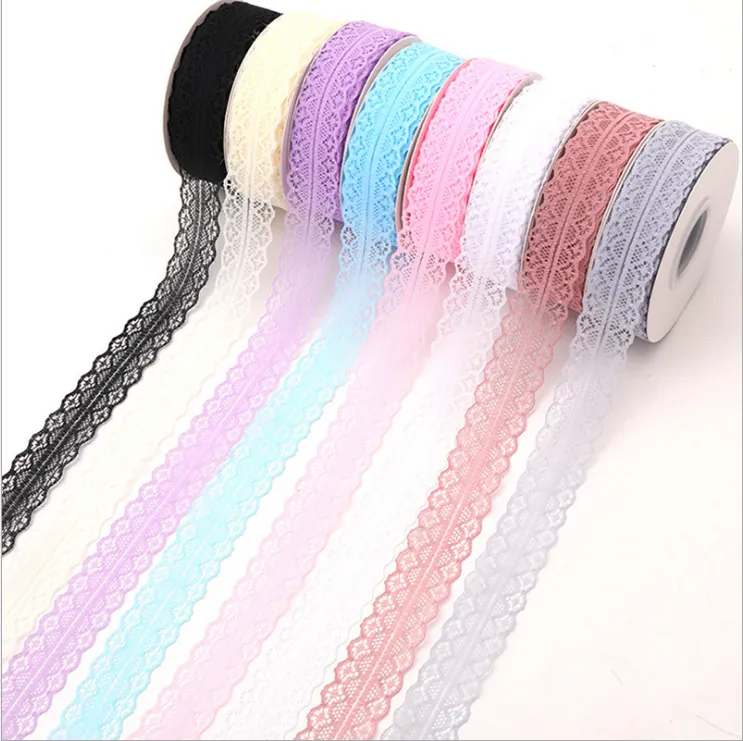 Lace Ribbon Roll Mesh Lace Trim For DIY Crafts Bouquet Gift Wrapping Hollow Out Flower Pattern Wave Edge Decorative