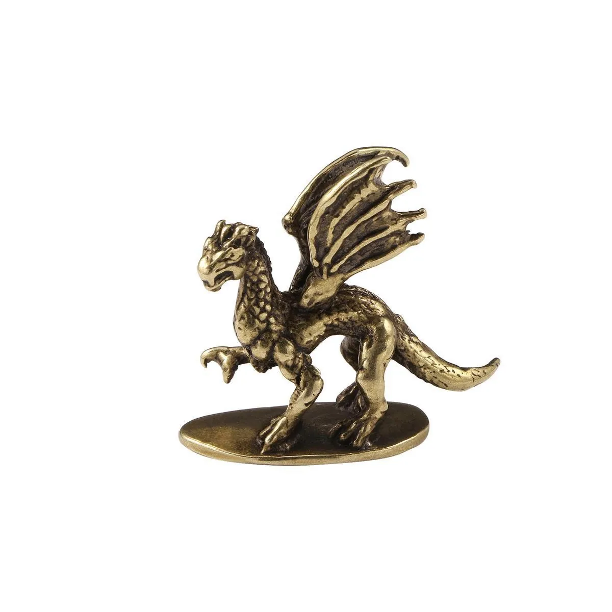 Mythical Dragon Figurine Vintage Brass Alloy Pterodactyl Miniature Desk Ornament Antique Style Home Decor