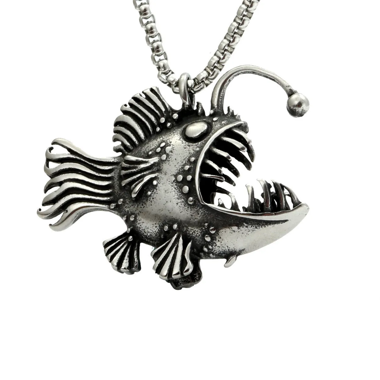 Retro Pendant Necklace With Stainless Steel Chain And Alloy Animal Skull Motifs Vintage Hip Hop Gothic Jewelry For Men