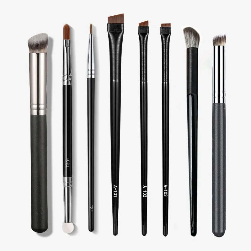 Professional Makeup Brush Synthetic Fiber Wooden Plastic Handle For Concealer Eyeliner Eyebrow Nose Shadow Beauty Tool