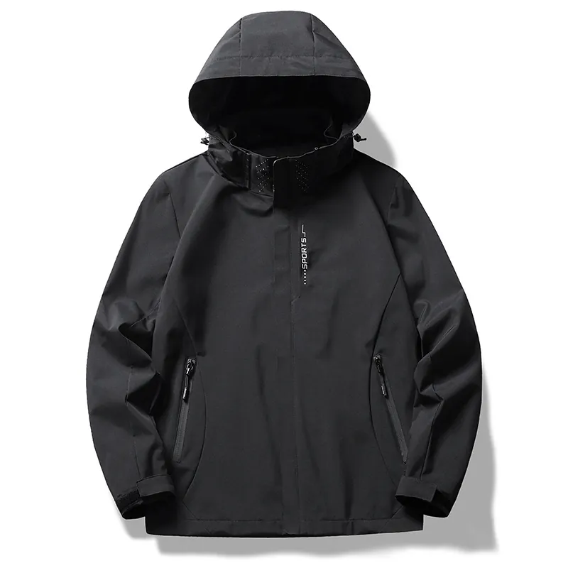 Outdoor Hooded Windbreaker Waterproof Windproof Jacket For Men Women Lightweight Climbing Coat Sportswear Casual Style