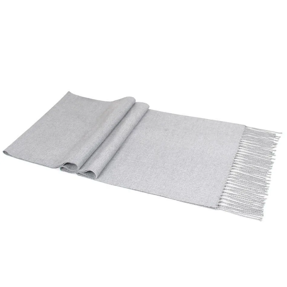 Men Winter Scarf Faux Cashmere Soft Warm Solid Color With Tassels Korean Style Simple Thickened Neck Warmer For Daily