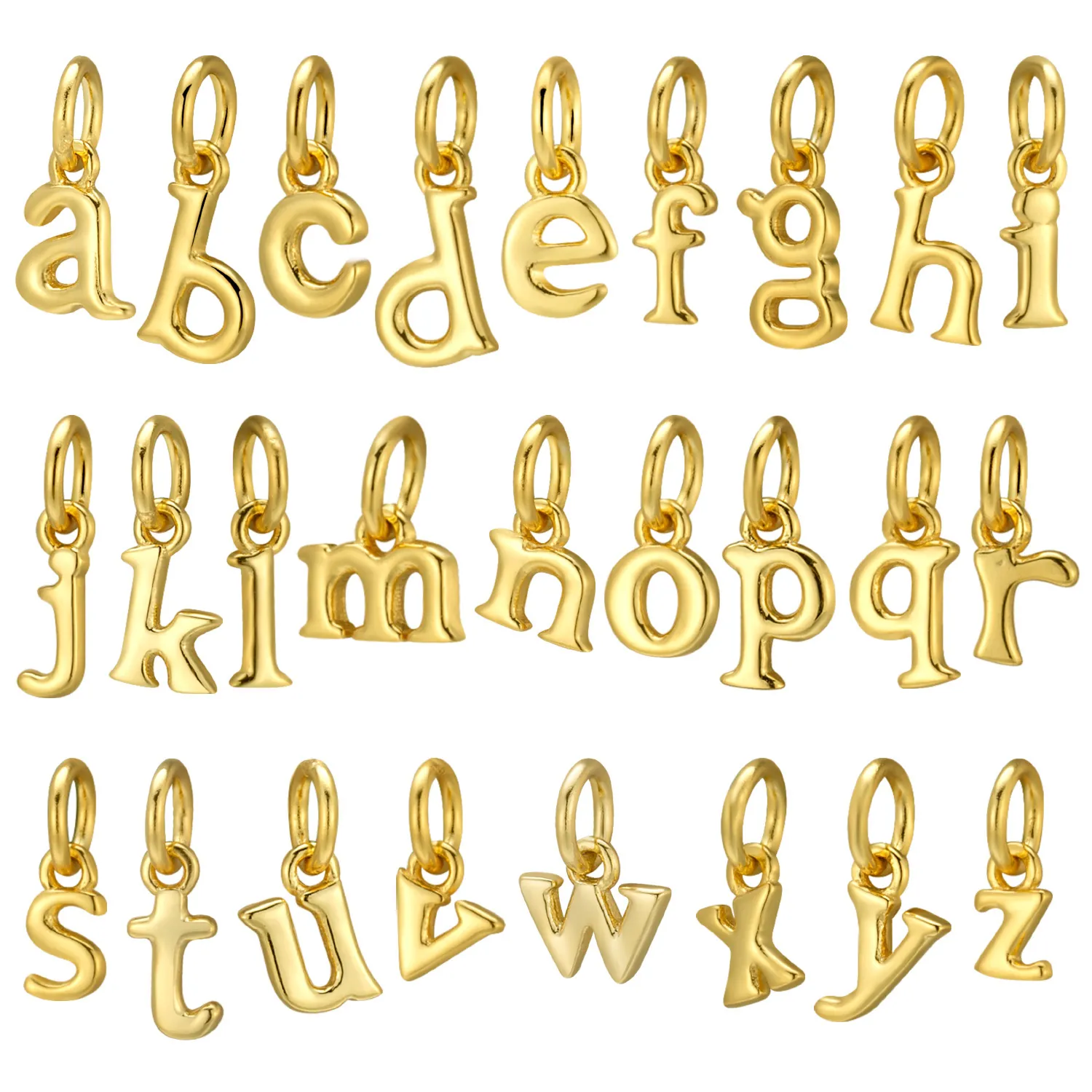 Ciondolo con Lettera Iniziale in Argento Sterling 925 Ciondolo Alfabeto DIY per Collana Bracciale Fabbricazione Gioielli Regalo Donna Uomo