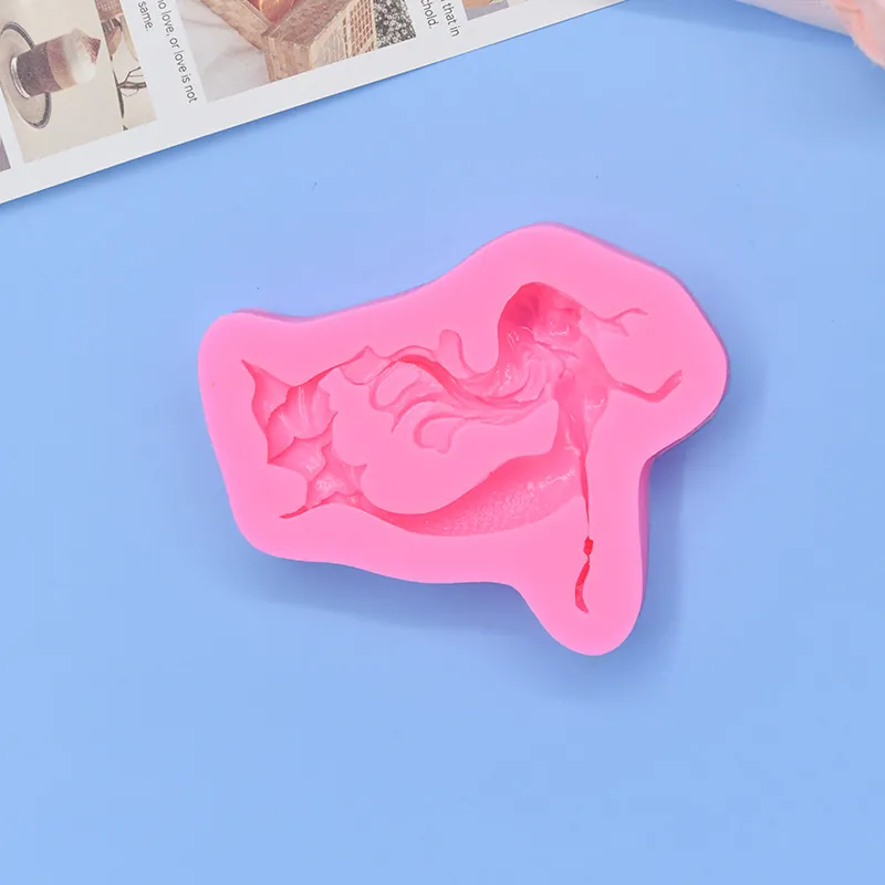 Meerjungfrau Silikonform Flexible DIY Backwerkzeug Für Fondant Tortendeko Seifen Kerzenherstellung Künstlerische Fischschwanzform