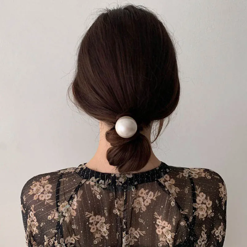 Elastici Per Capelli Eleganti Con Künstliche Perle Per Donna Stile Coreano Minimalista Accessori Per Capelli Ad Alta Elasticità Cerchietti