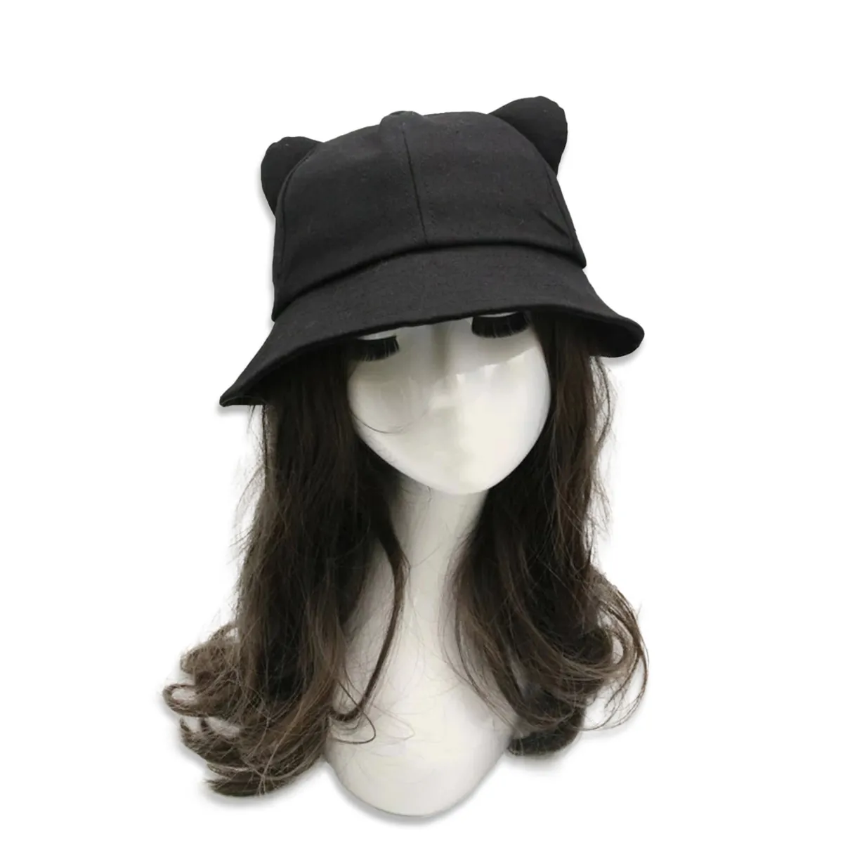 Cappello Da Pescatore Con Orecchie E Coda Di Gatto Simpatico In Twill Di Cotone Cappello Da Sole Trendy Casual