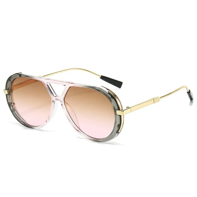 Retro Aviator Sunglasses PC Frame AC Lens Double Bridge UV400 Protection Large Frame Outdoor Driving Eyewear For Men Women