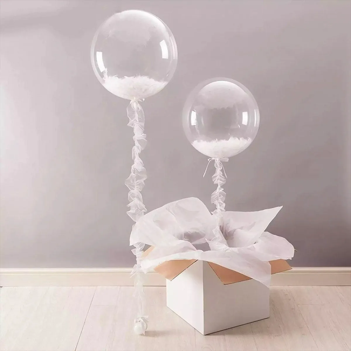 Transparent Bobo Balloons Durable PVC Stretchy Clear Round Heart Star For Wedding Birthday Party Event DIY Festive Decoration