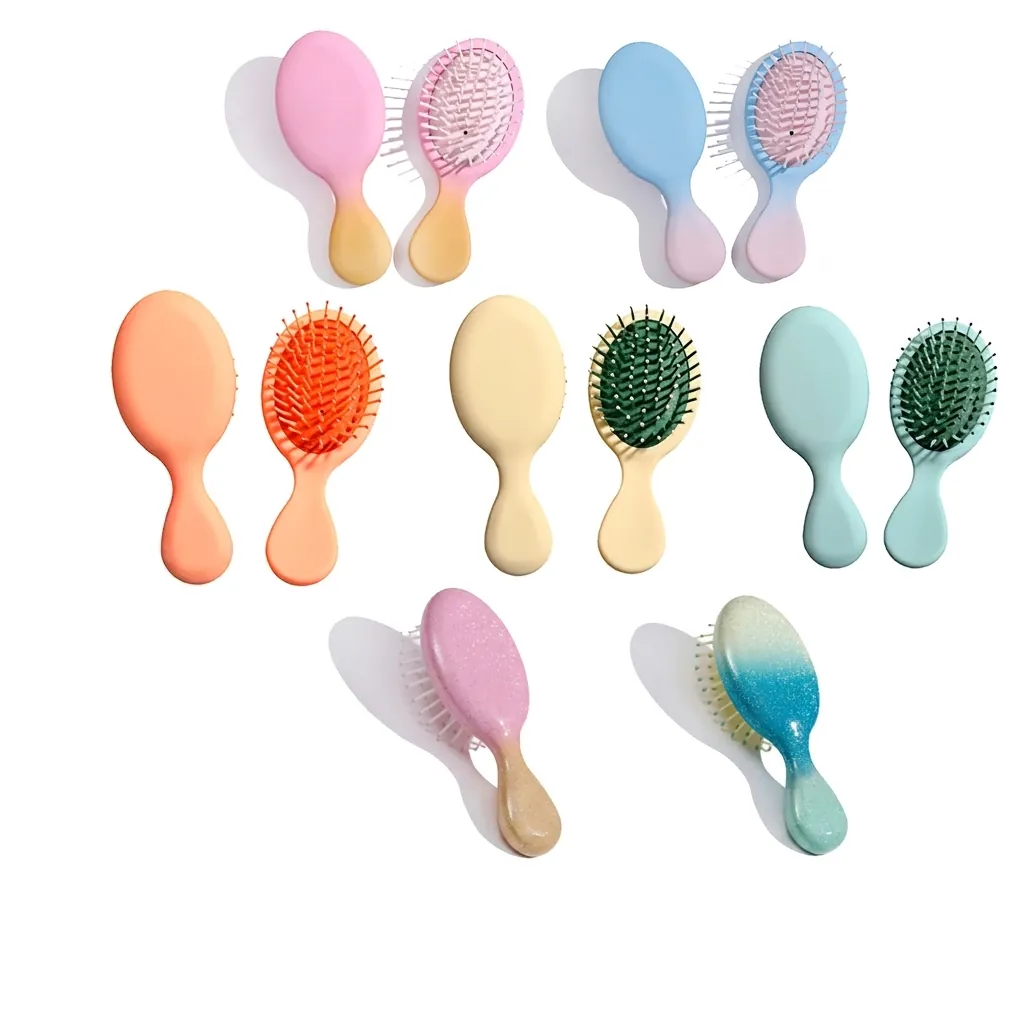 Mini Portable Air Cushion Hair Comb Massage Scalp Detangling Brush Cute Colorful ABS For Women Girls Kids Travel