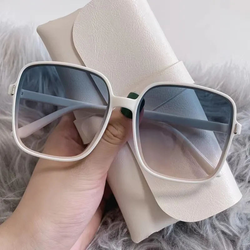 Gafas De Sol Cuadradas Grandes Protección UV400 Marco De PC Moda Tendencia Retro Gafas Para Mujeres Y Hombres Conducción Viajes