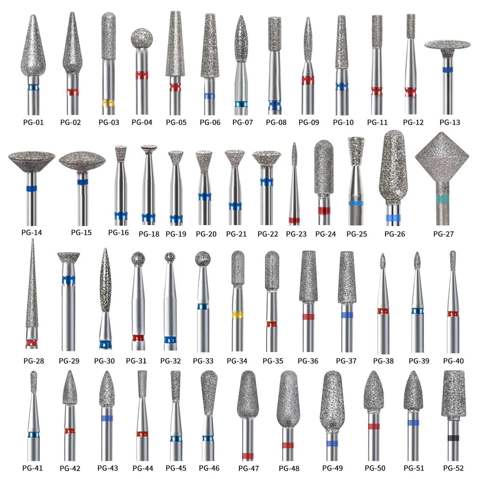 Diamond Nail Drill Bits Russian Manicure Cuticle Remover Dead Skin Cleaning Milling Cutters Professional Salon Tools