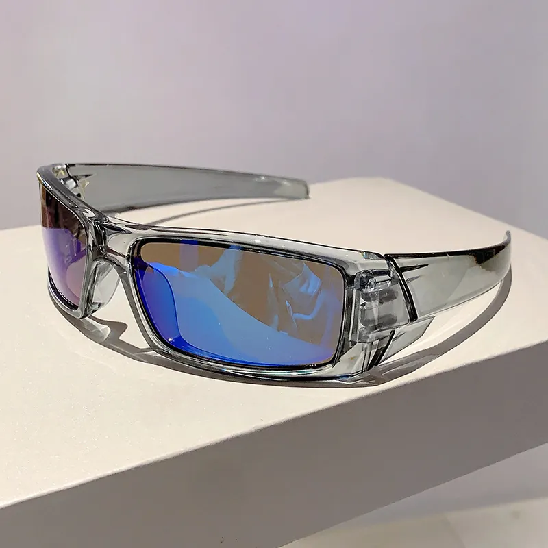 Sports Sunglasses PC Frame UV400 Protection Cycling Mountain Bike Future Tech Y2K Style Unisex Wrap Around