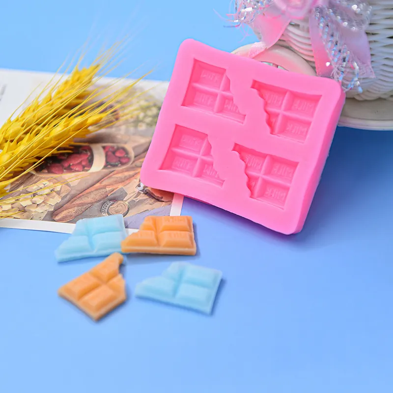 Moule À Chocolat En Silicone Multi Cavité Forme De Tablette De Lait Décoration De Gâteau Fondant Bricolage Souple Plateau