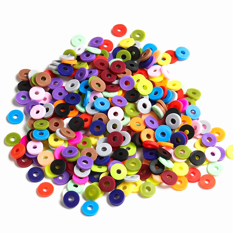 Polymer Clay Heishi Beads Colorful Flat Round Spacer Beads For DIY Bracelet Necklace Jewelry Making Vibrant Craft Accessories