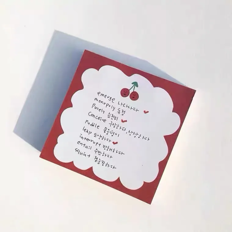 Süße Frucht Bär Haftnotizen Papier Selbstklebende Notizblock Für Journaling Schule Bürobedarf Ästhetischer Stil Briefpapier