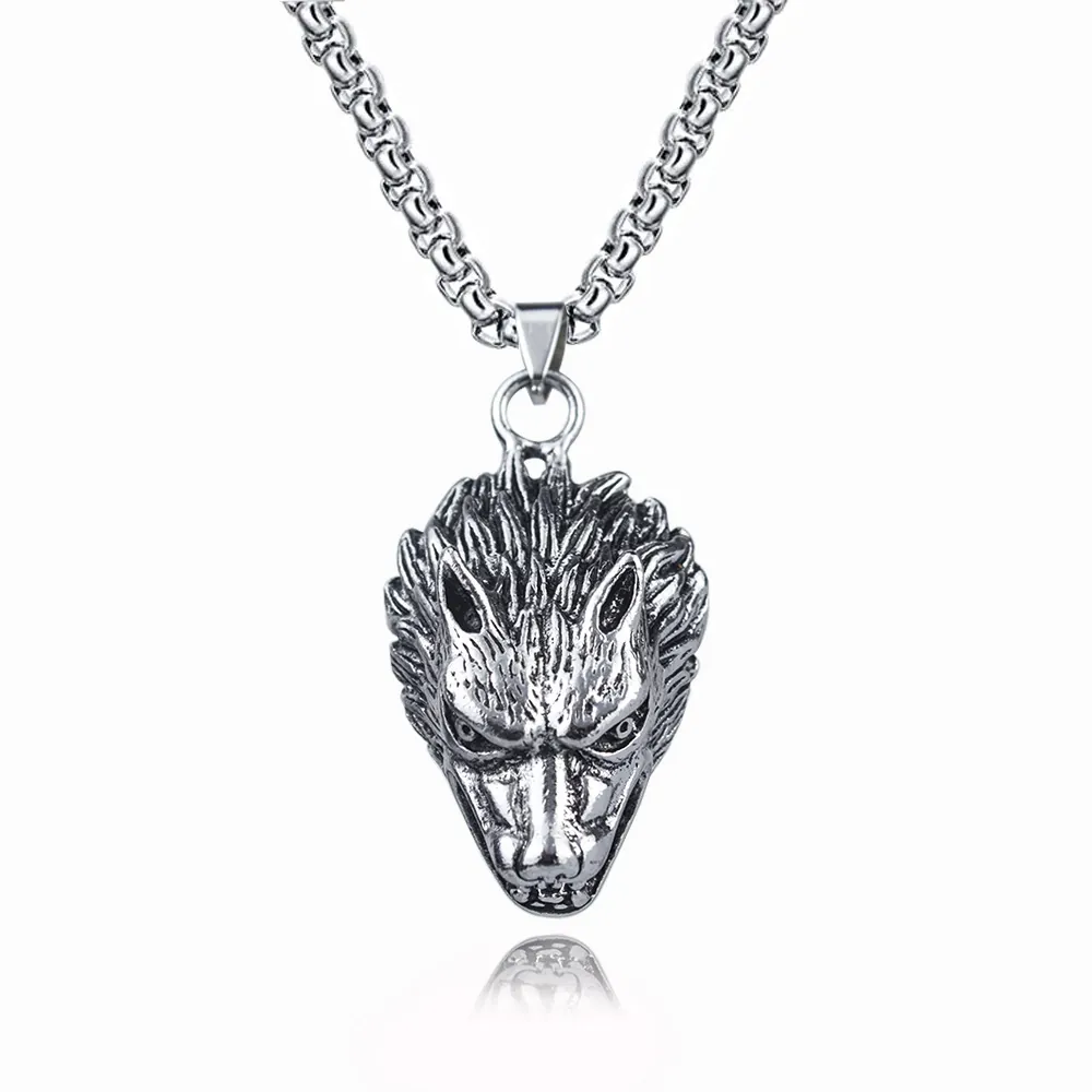 Vintage Gothic Punk Pendant Necklace Stainless Steel Hip Hop Streetwear Jewelry For Men Women Various Designs