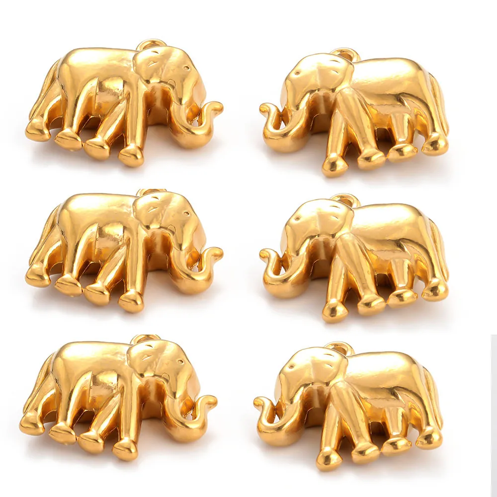 Vintage Elephant Stainless Steel Pendants For DIY Jewelry Making Bracelet Necklace Accessories Retro Elephant Charms
