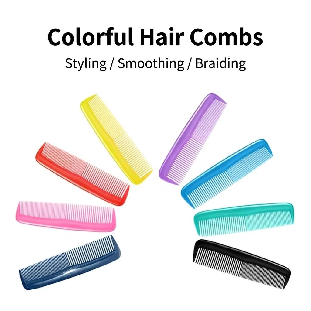 Mini Peine Para El Cabello Portátil De Plástico Con Dientes Finos Herramienta De Peinado Multicolor Para Viajes Y Uso Diario