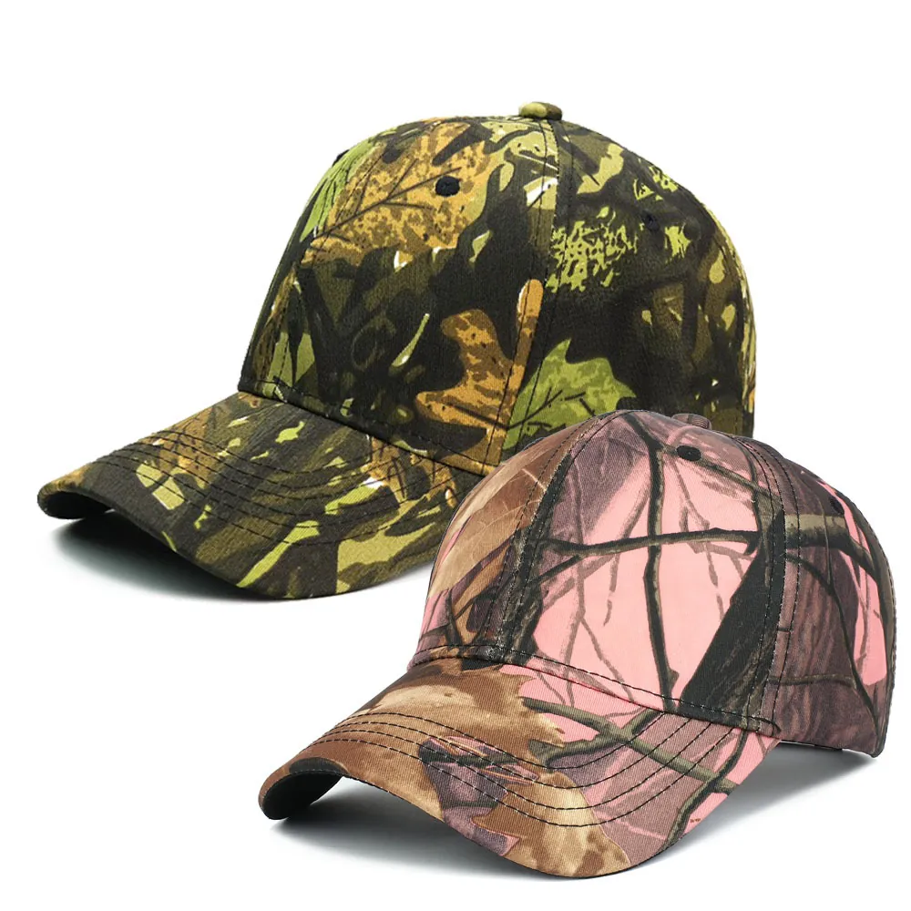 Cappello Da Baseball Mimetico Poliestere Stampa Rami Foglie Regolabile Cappello Da Caccia Tattico All'aperto Per Uomini Donne