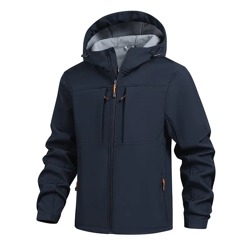 Heren Outdoor Softshelljas Waterdicht Winddicht Fleece Met Capuchon Windjack Voor Tactisch Wandelen Herfst Winter Casual Jas