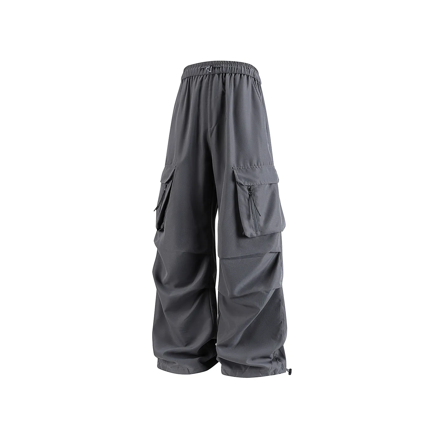 Ανδρικό Παντελόνι Cargo Πολυεστέρας Techwear Πολλές Τσέπες Μέση Με Κορδόνι Ρυθμιζόμενα Μπατζάκια Streetwear Φαρδύ