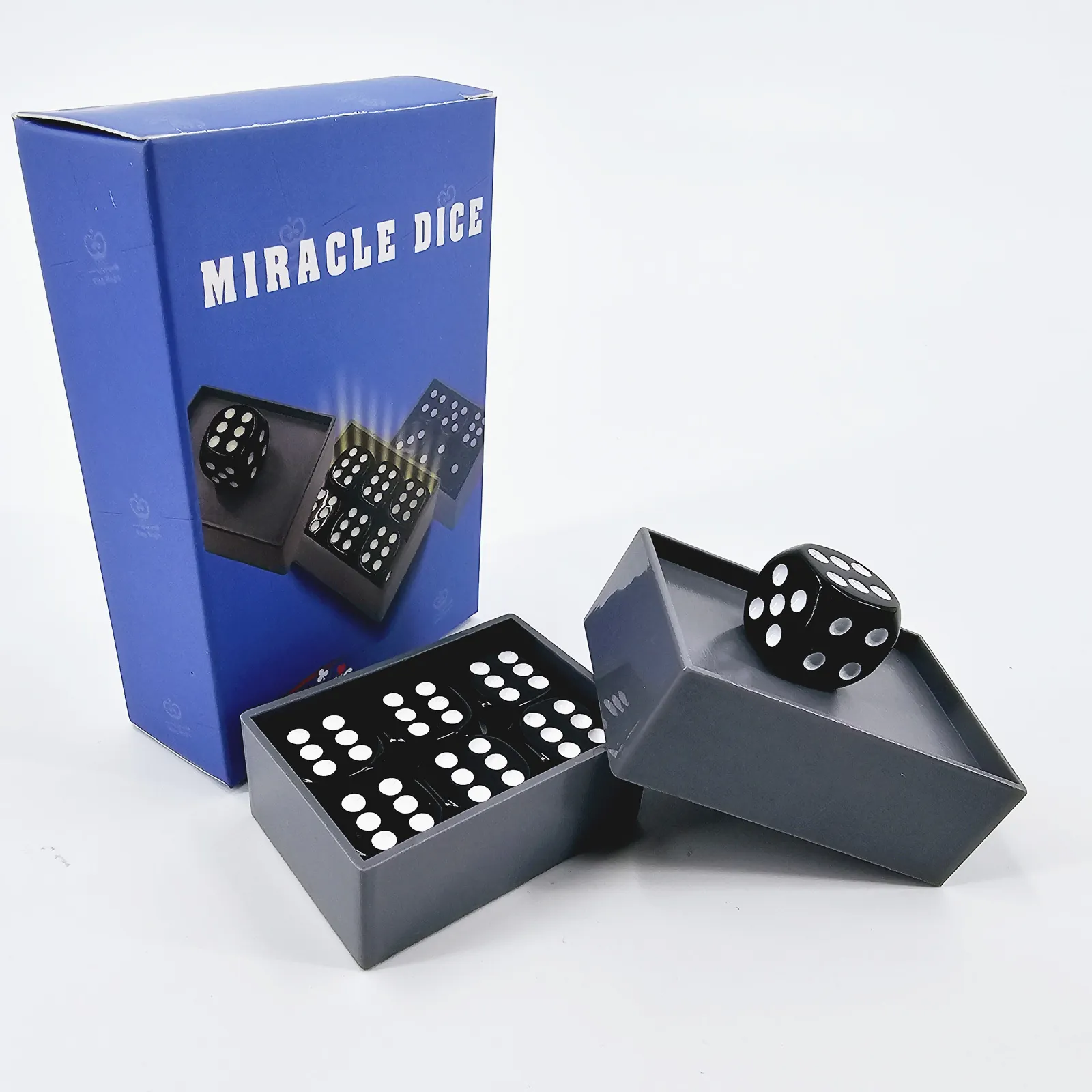Miracle Dice Magic Trick Plastic Metal Prop For Close Up Illusion Beginner Performance Party Toy Educational Gift