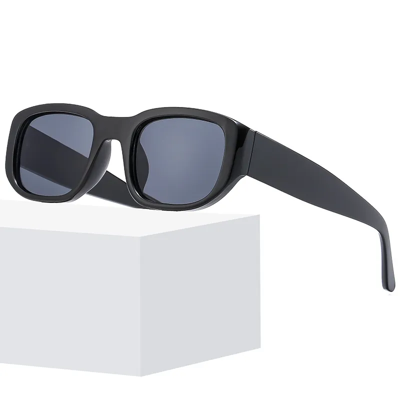 Retro Small Rectangular Sunglasses For Men Women Vintage Y2K Fashion UV400 Protection PC Frame AC Lens