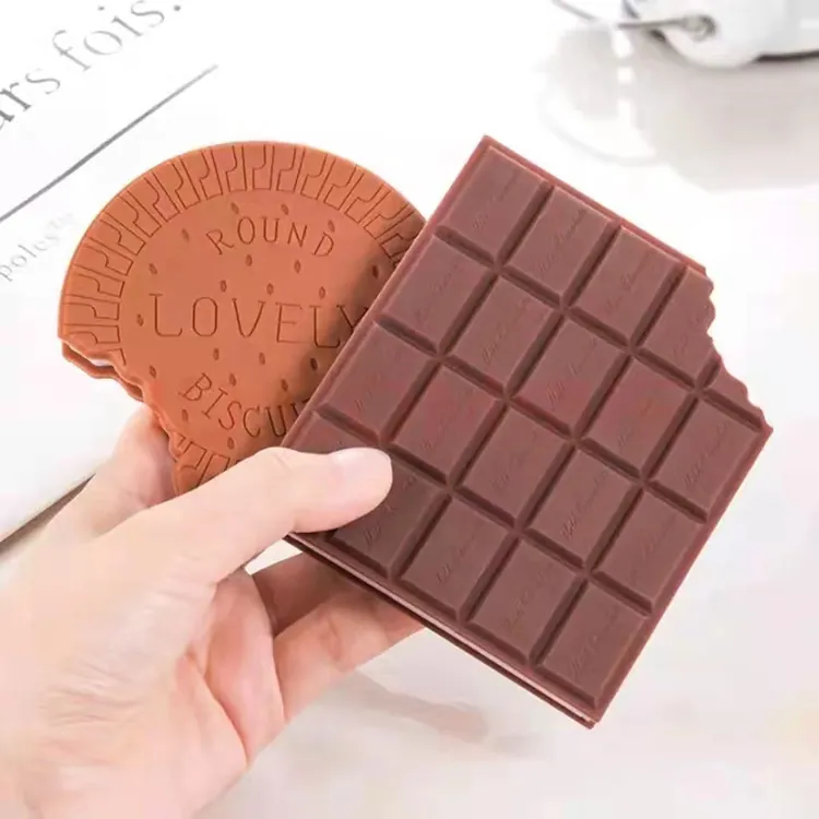 Taccuino Creativo A Forma Di Biscotto Al Cioccolato Con Copertina Morbida In PVC Mini Blocco Note Portatile