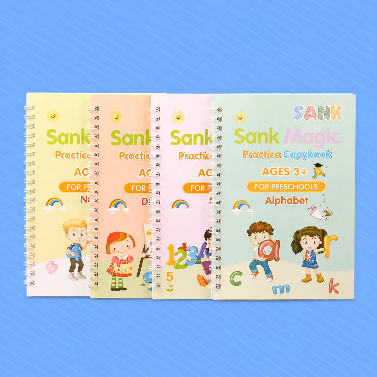 Quaderno Di Pratica Magica Per Bambini Riutilizzabile Scanalato Libro Di Scrittura Prescolare Alfabeto Numeri Matematica Disegno