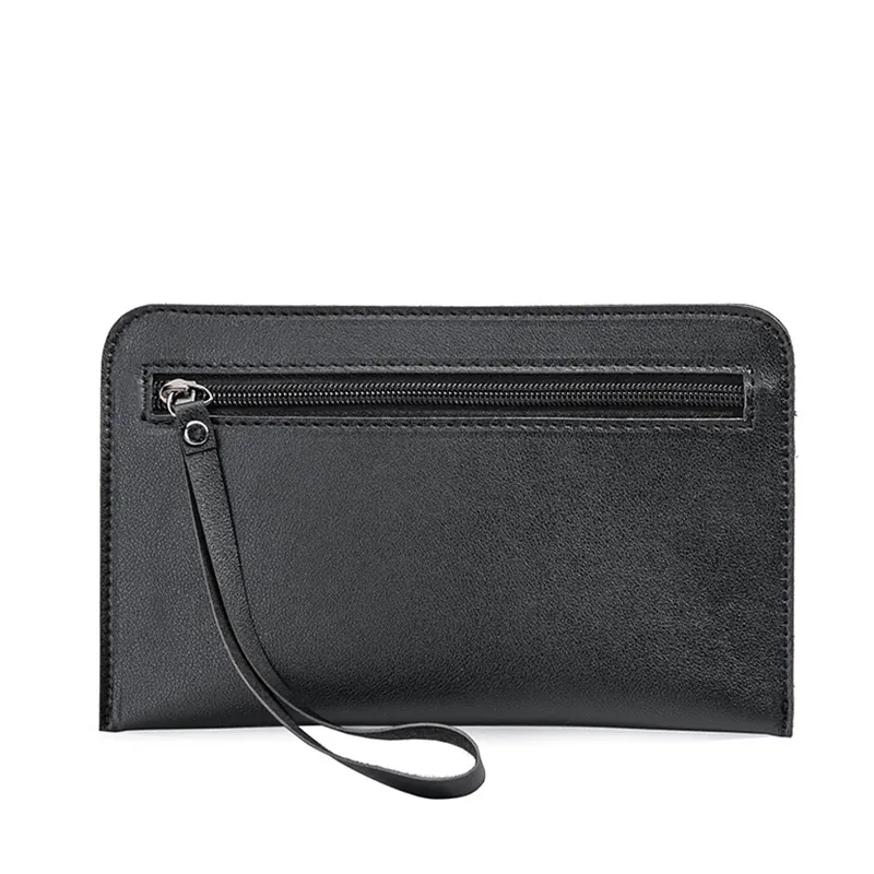 Women PU Leather Clutch Bag Long Zipper Wallet Phone Pouch Wristlet Handbag Casual Retro Large Capacity Elegant