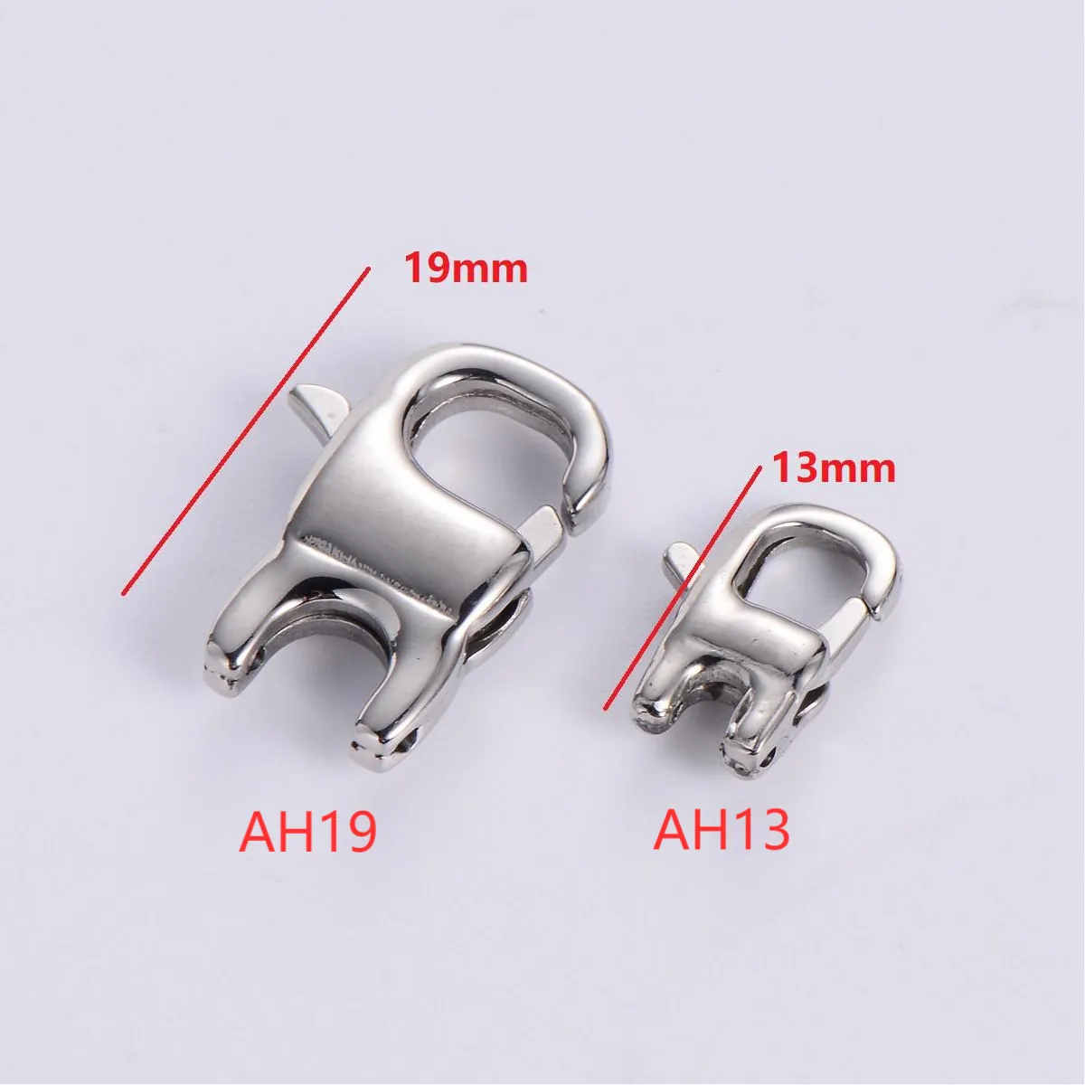 Stainless Steel Lobster Clasp Mirror Polished Silver Tone Jewelry Connector For DIY Necklace Bracelet Making Findings