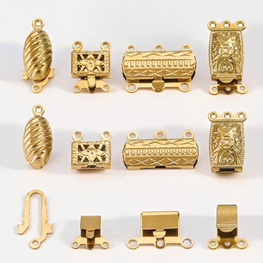 Stainless Steel Jewelry Clasps Multi Strand Slide Tube Connectors Textured Findings For Necklace Bracelet DIY Crafting