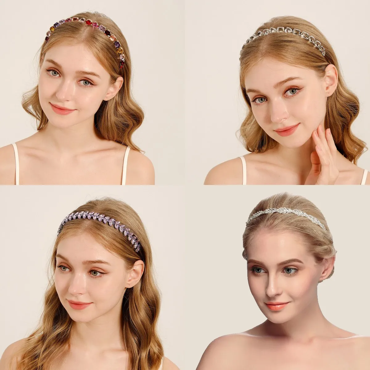 Elegant Wheat Ear Alloy Rhinestone Headband Bridal Wedding Hair Accessories For Women