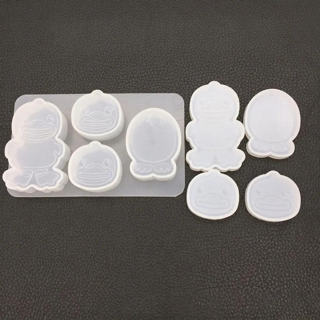 Cartoon Duck Silicone Mold DIY Handmade Mirror Surface Resin Casting Aromatherapy Plaster Cake Fondant Decoration Flexible