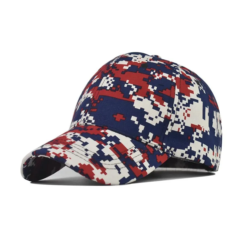 Digital Camouflage Baseball Cap Cotton Adjustable Tactical Military Style Outdoor Sunshade Hat Unisex