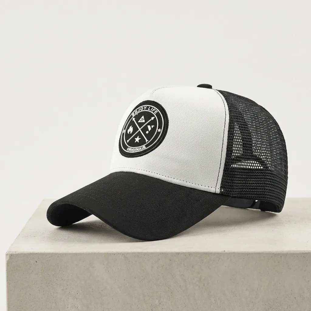 Mesh Trucker Hat Breathable Faux Suede Baseball Cap Adjustable Sun Protection Retro Outdoor For Men Women
