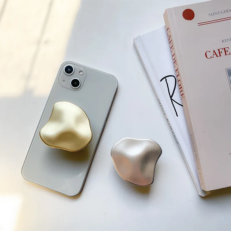 Irregular Metall Handy Griff Ausziehbarer Sockel Halter Galvanisierte Legierung Für Smartphones Modern Minimalistisch