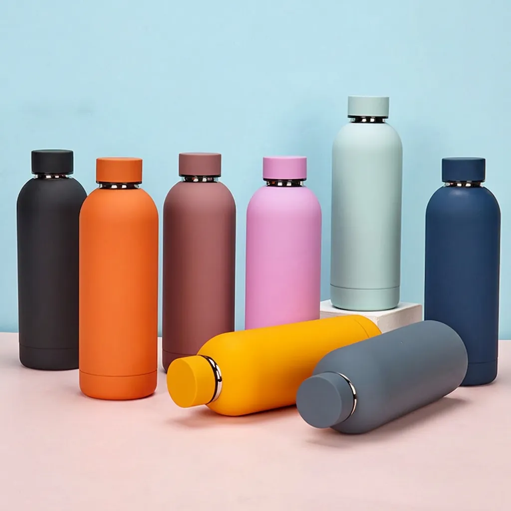 304 Stainless Steel Insulated Water Bottle Vacuum Flask Matte Leak-Proof Portable Sports Kettle For Outdoor Office Travel