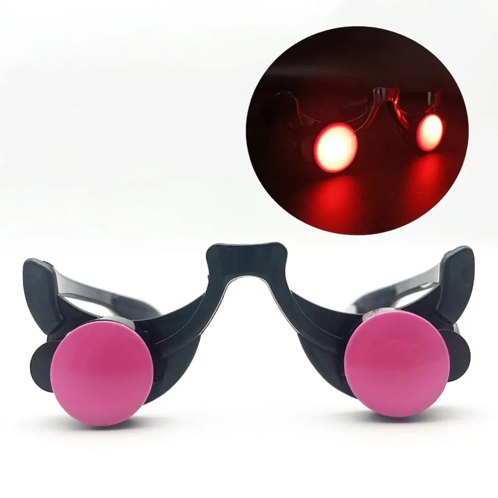 LED Glowing Glasses Halloween Party Props Plastic Scary Grim Reaper Eye Accessories For Kids Adults Novelty