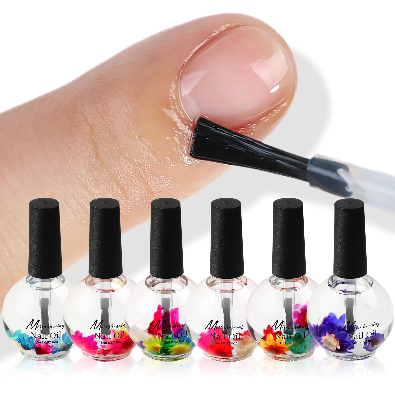 Nagelriemolie Met Gedroogde Bloemen Voor Nagelverzorging Voedende En Hydraterende Behandeling Voor Droge Huid